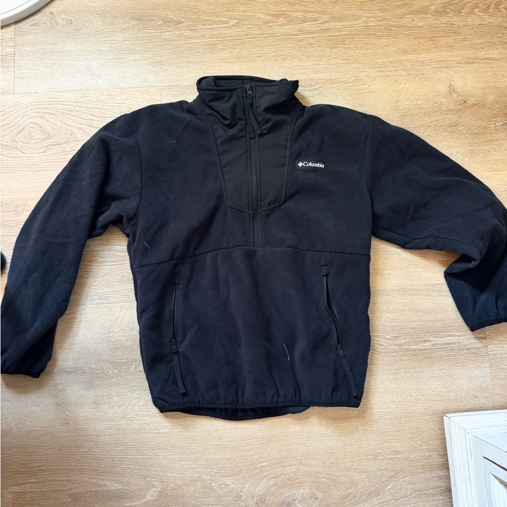 Columbia Black Half-Zip Fleece Jacket